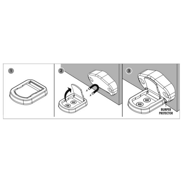 Flush magnetic door stopper