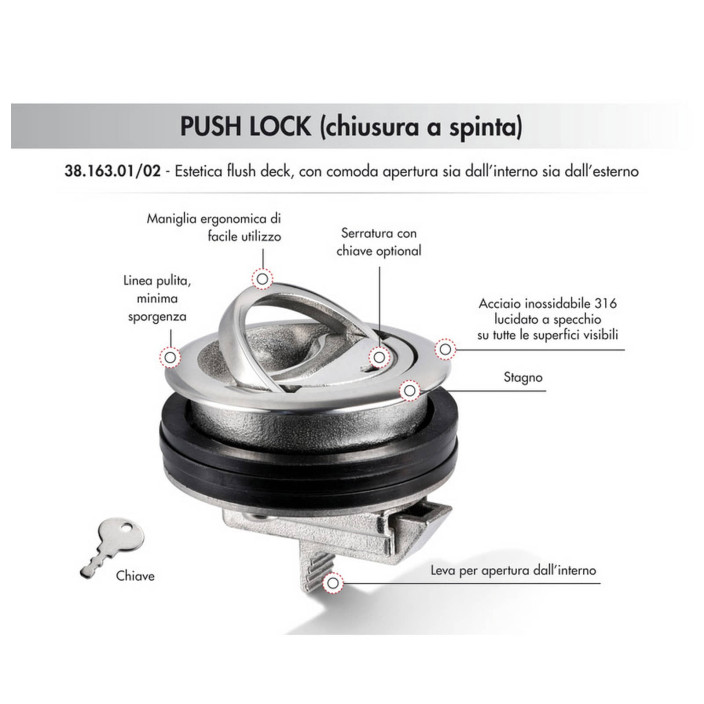 PUSH LOCK Eclipse pull latch