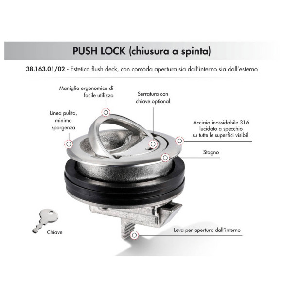 PUSH LOCK Eclipse pull latch