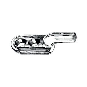 Chromed brass multipurpose hook 43x13x14