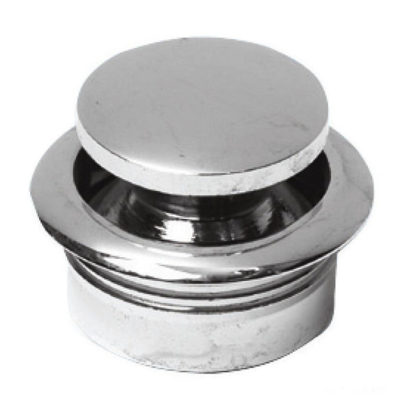 Chromed brass knob