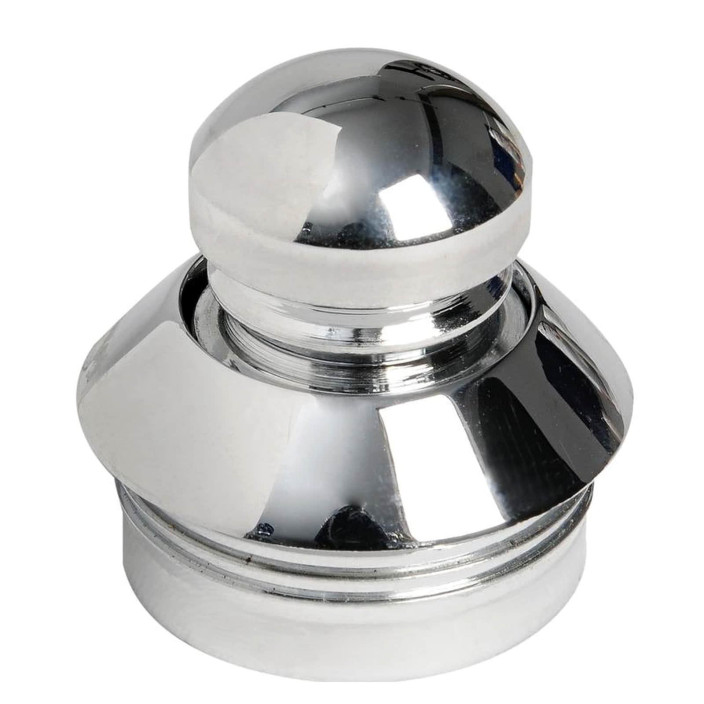 Chromed brass knobring