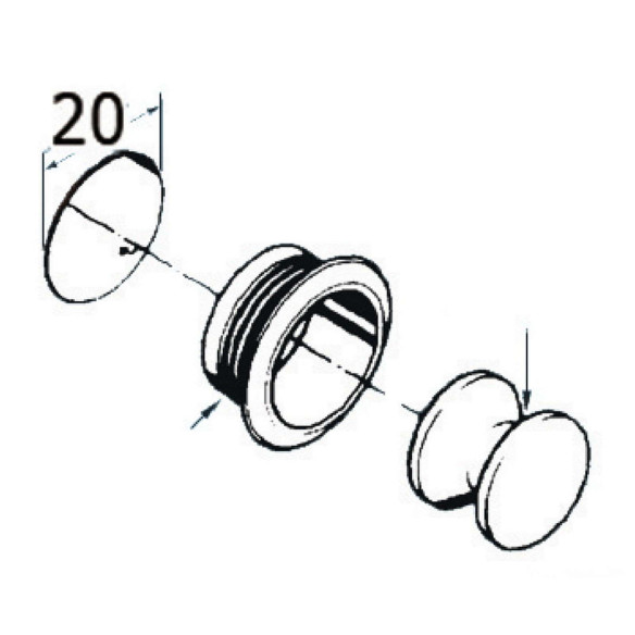 Mini pushlock brass