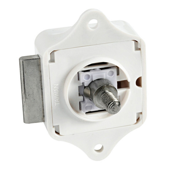 MEDIUM push button spring lock white