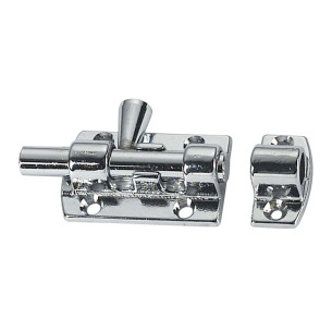 Cast chromed brass blocking latch