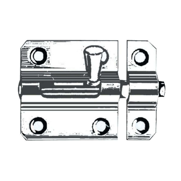 Cast chromed brass blocking latch