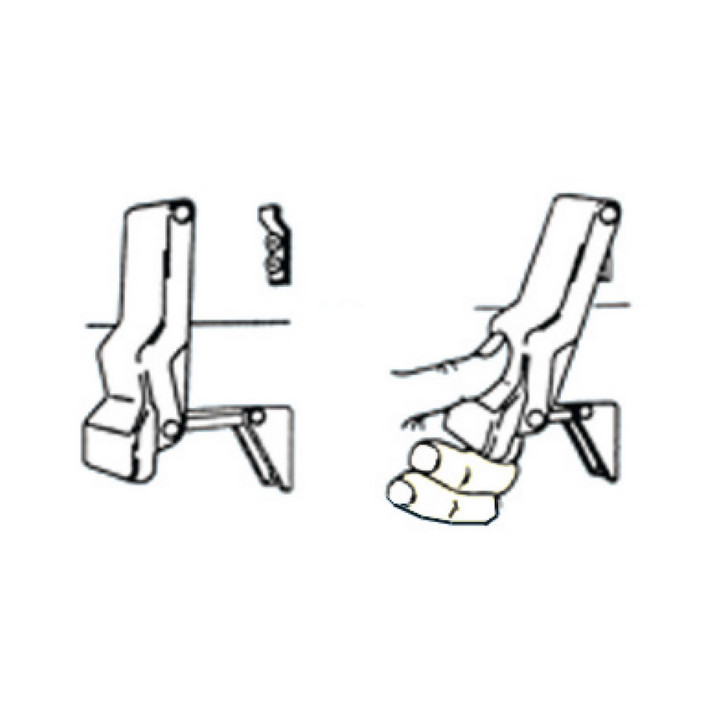 Antivibration rubber peak latch 96x29