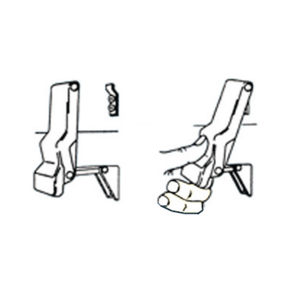 Antivibration rubber peak latch 96x29