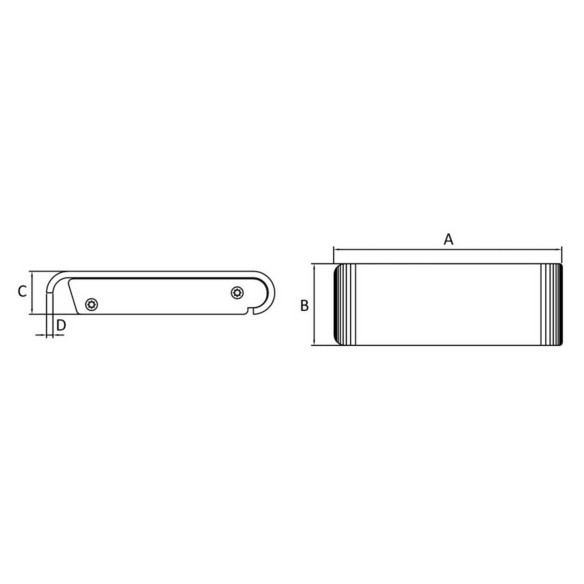 Chiusura leva acciaio inox Perla