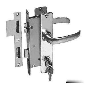 Satin finish chromed brass lock