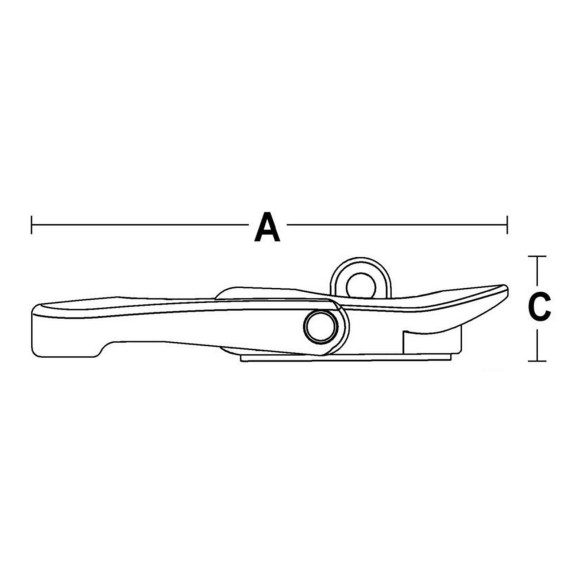 Locker latch made of technopolymer
