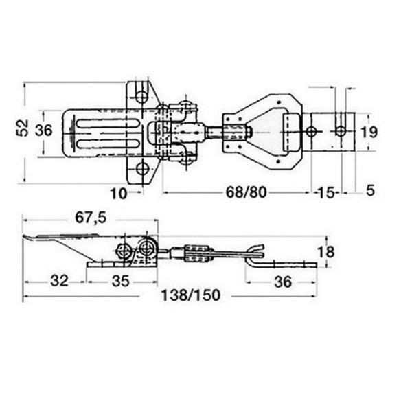 Lock wadjustable SS lever