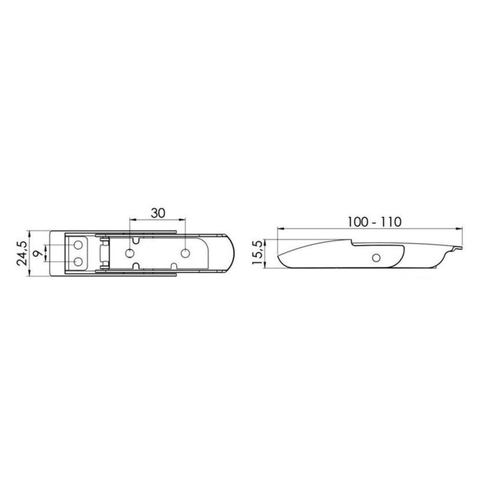 Chiusura leva regolabile Inox