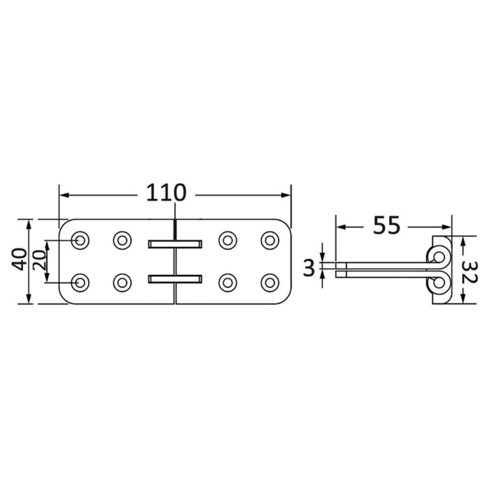 rotation tiptop hinge AISI