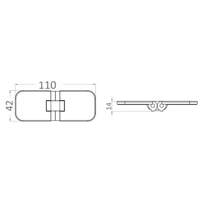 Foldable precision hinge rotation 110x42