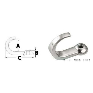 Gancetto inox 15x5 7x35