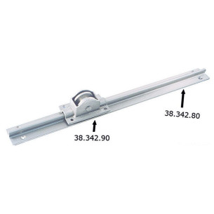 Nickelplated brass rail 30x12x2000 mm