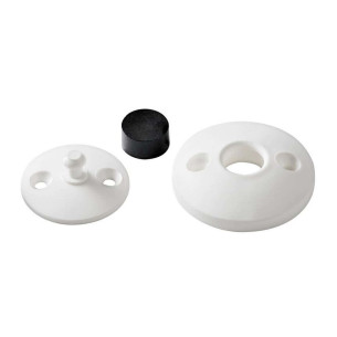 Snapin doorstop nylonrubber white