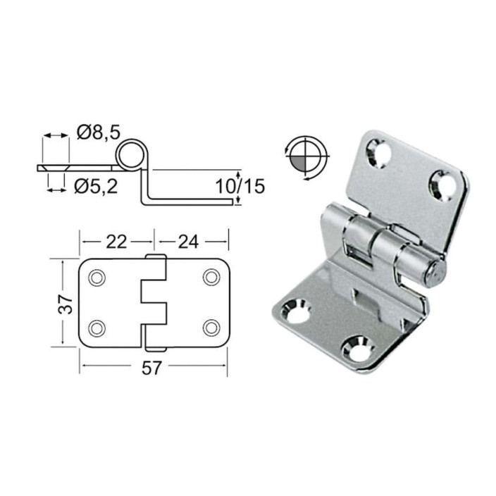 Cerniera inox