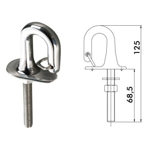 Gancio sci inox