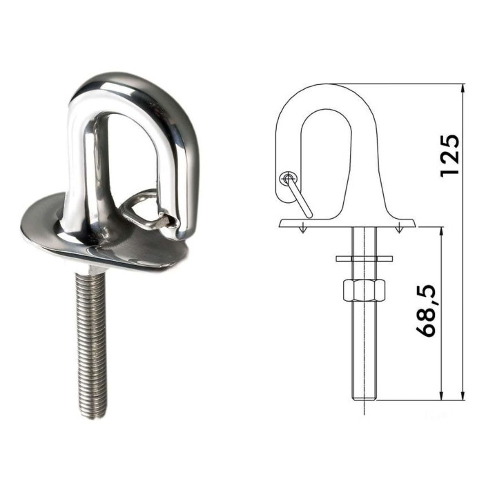 Gancio sci inox