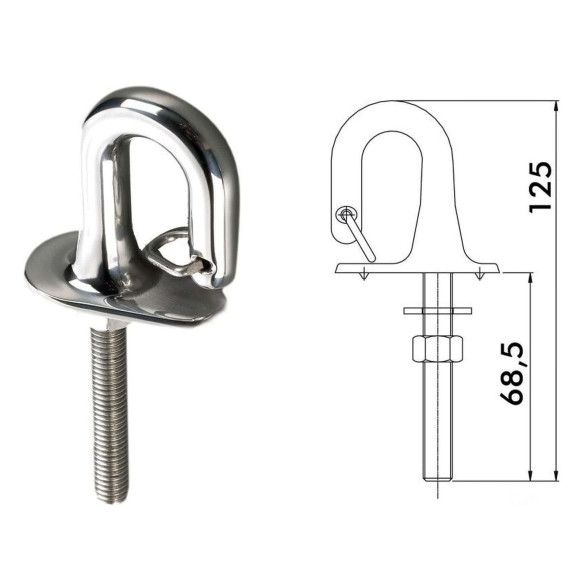 Gancio sci inox