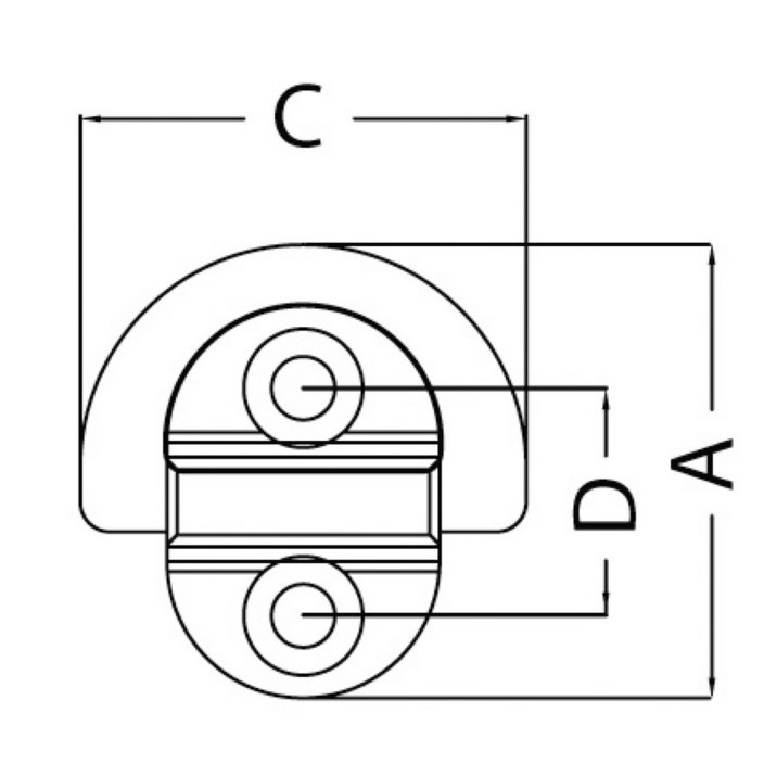 Folding pad eye ring Breaking load
