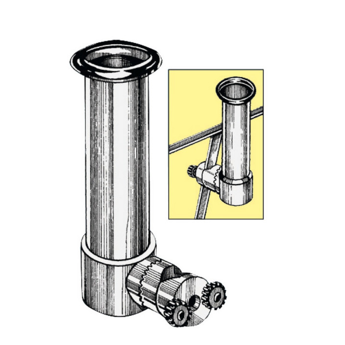 Rod holder AISI 316 pipes