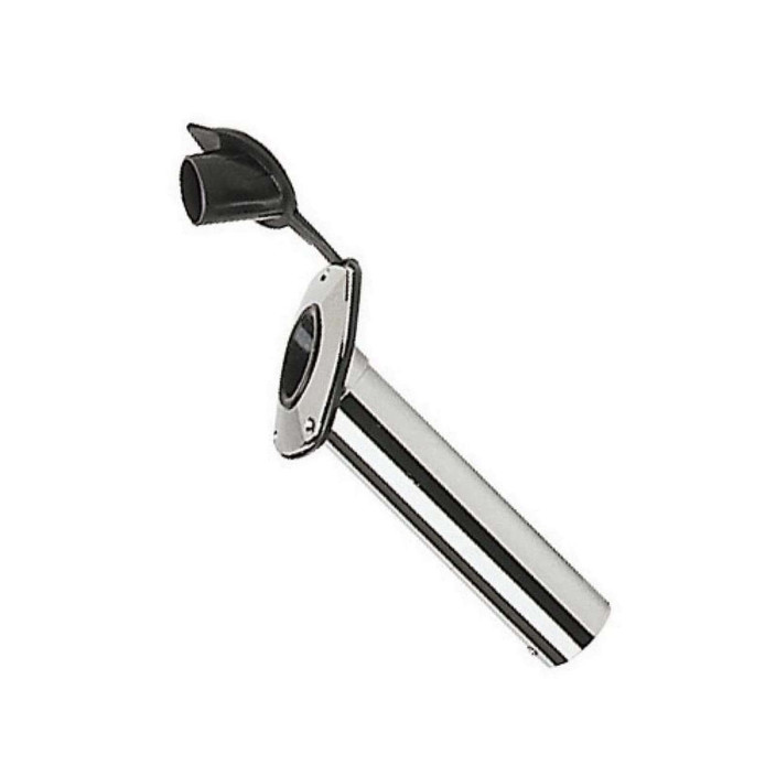 Flushmount rod holder chromed brass
