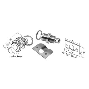 SS locker latch