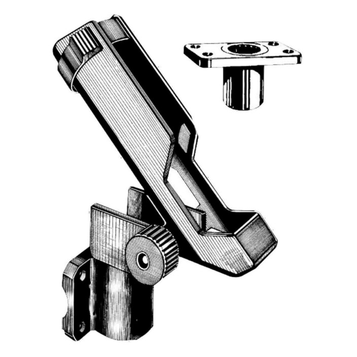 Nylon swivelling rod holder