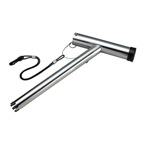 Raised swivelling rod holder