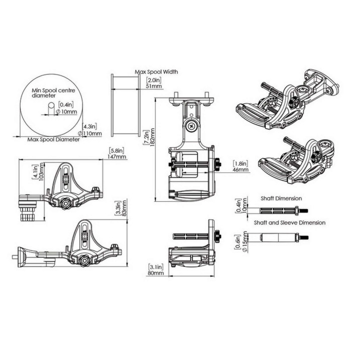 Spooling Station Fixed or StarPort Mount