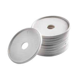 Round underplate white polyethylene Package pcs