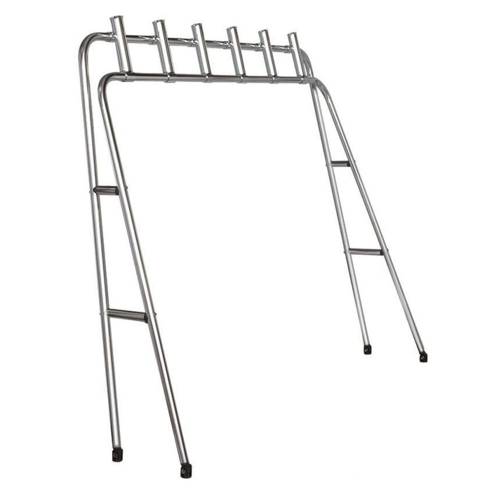 Foldable rod holder rack places