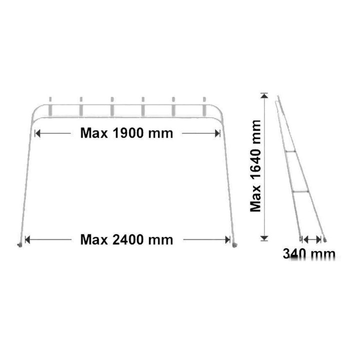 Foldable rod holder rack places