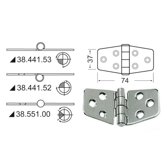 Hinge pin 74x37