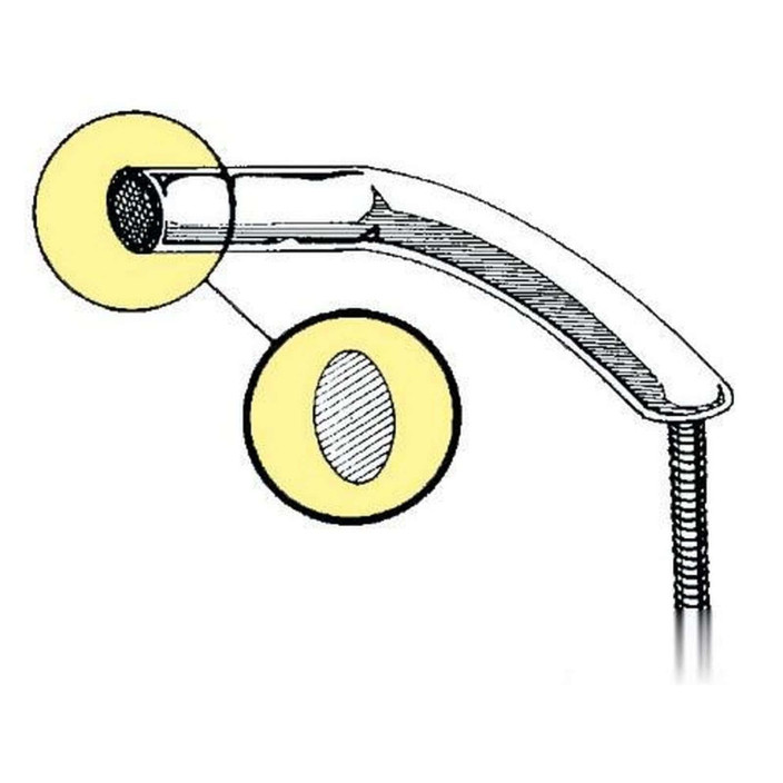 Oval tube handrail mirrorpolished SS