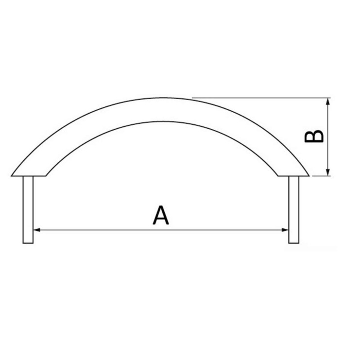 Oval tube handrail mirrorpolished SS
