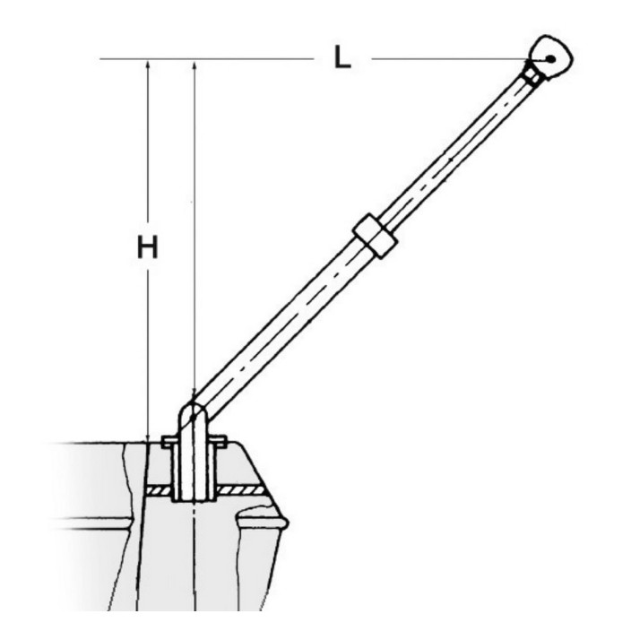 Telescopic davit per pair