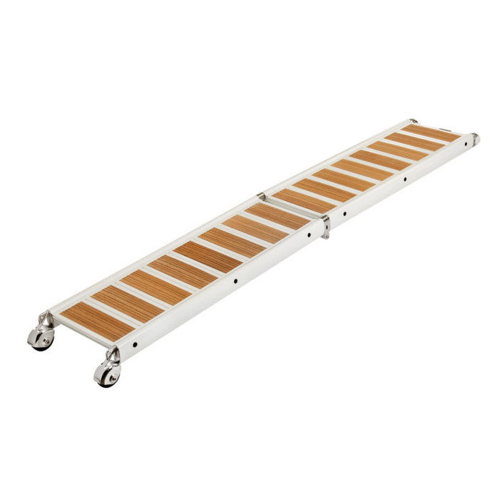 Foldable gangway lacquered white