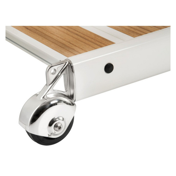 Foldable gangway lacquered white