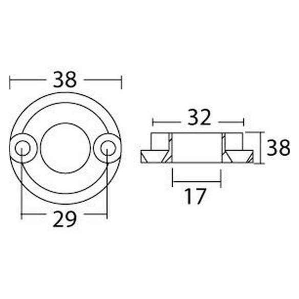 Spare anode Vetus Bow