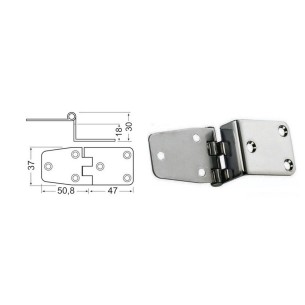 Overhang hinge 8x37