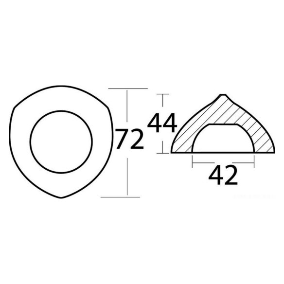 Anodo compatibile con eliche MaxProp