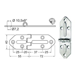 Cerniera inox Chromelux