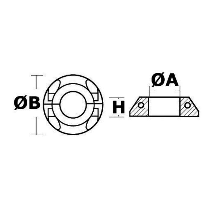 Ring Volvo leg propeller