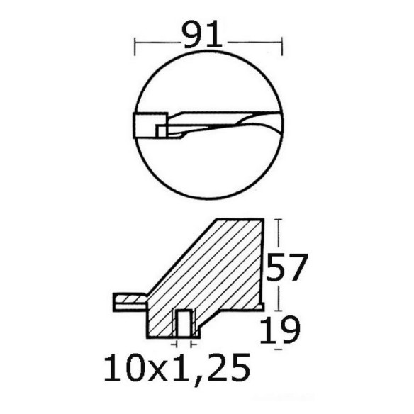 Zinc fin anode