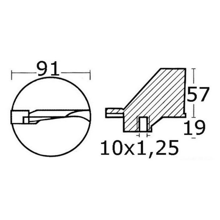 Zinc fin anode