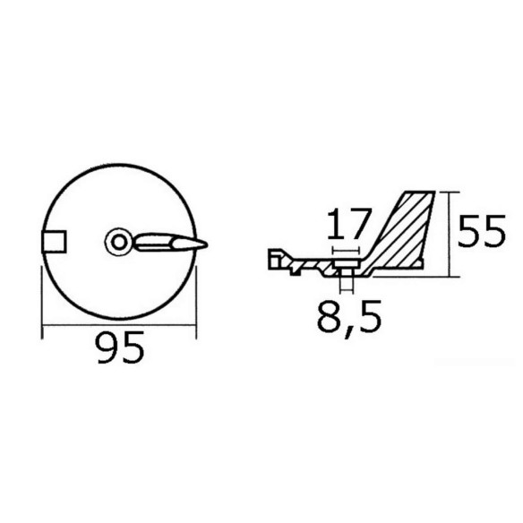 Fin anode Yamaha